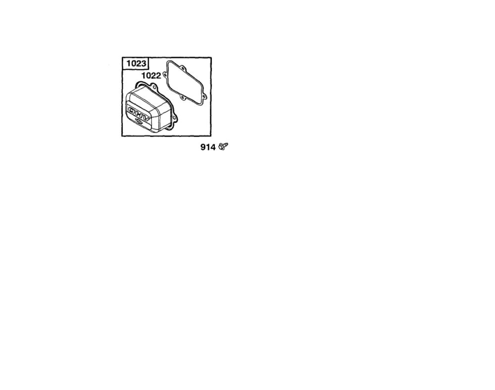Cover-Rocker Arm Diagram and Parts List for 120600-120699 0100-0110-0111 Briggs and Stratton Engine